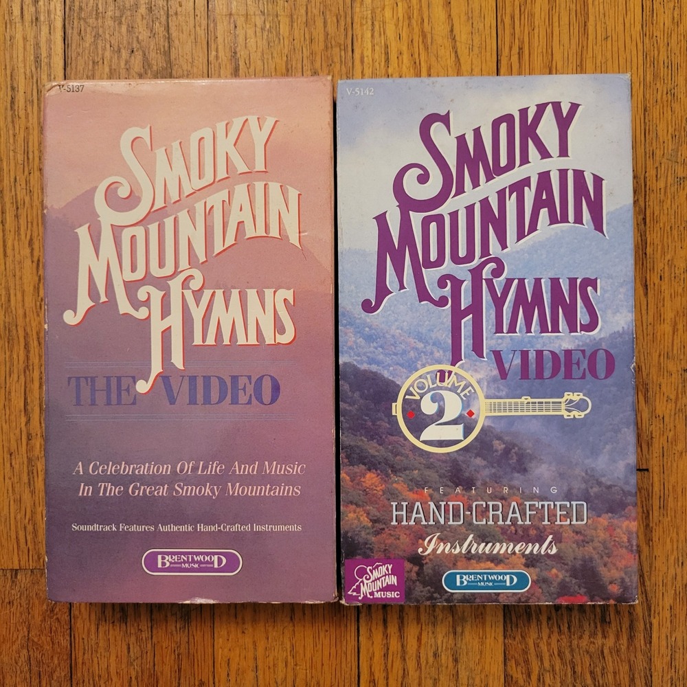 Brentwood Music VHS Smoky Mountain Hymns Vol 1 & 2 Christian‎ Gift Movie Media